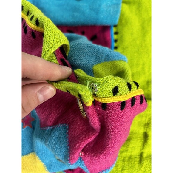 Steve Fabrikant Saks Fifth Ave Colorful Fun Button Up Sweater Womens Sz 10 AS IS - Picture 10 of 10